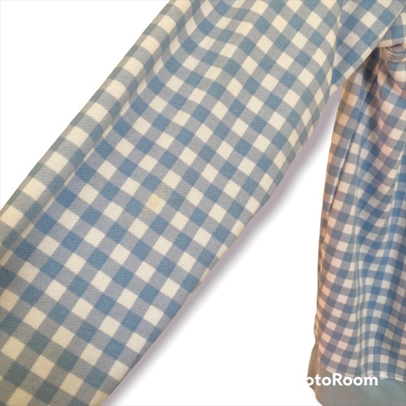 Draper James Natalie Sweatshirt Pullover Light Blue Gingham Size Small - Picture 7 of 10